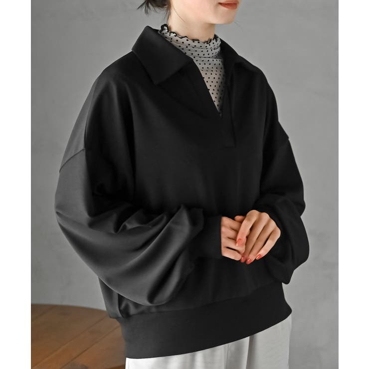 ブラック | スキッパーポンチプルオーバー | rps