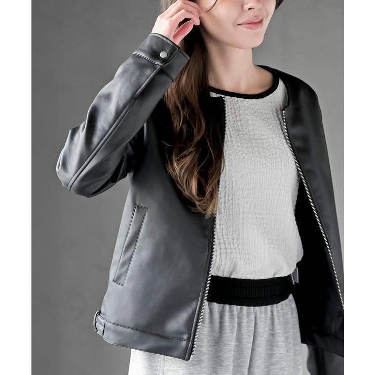 ノーカラーライダースジャケット | rps | 詳細画像14 