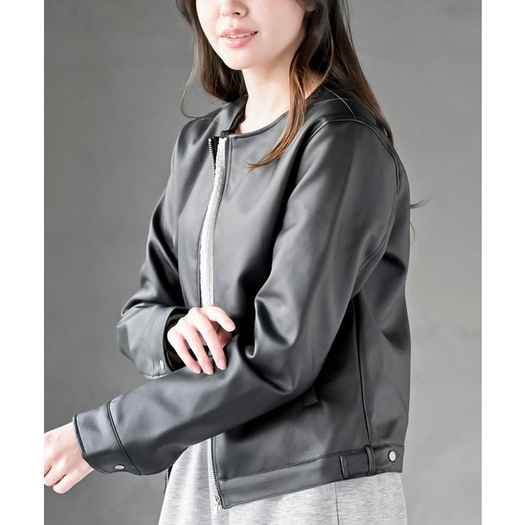 ノーカラーライダースジャケット | rps | 詳細画像15 