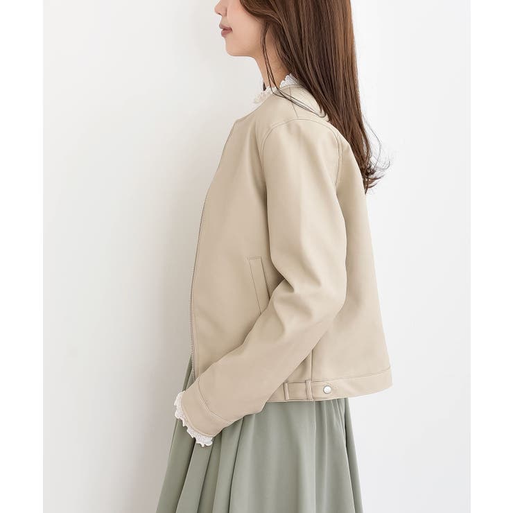 ノーカラーライダースジャケット | rps | 詳細画像18 