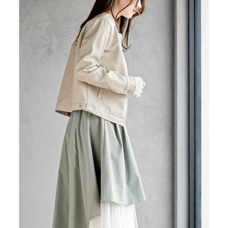 ノーカラーライダースジャケット | rps | 詳細画像3 