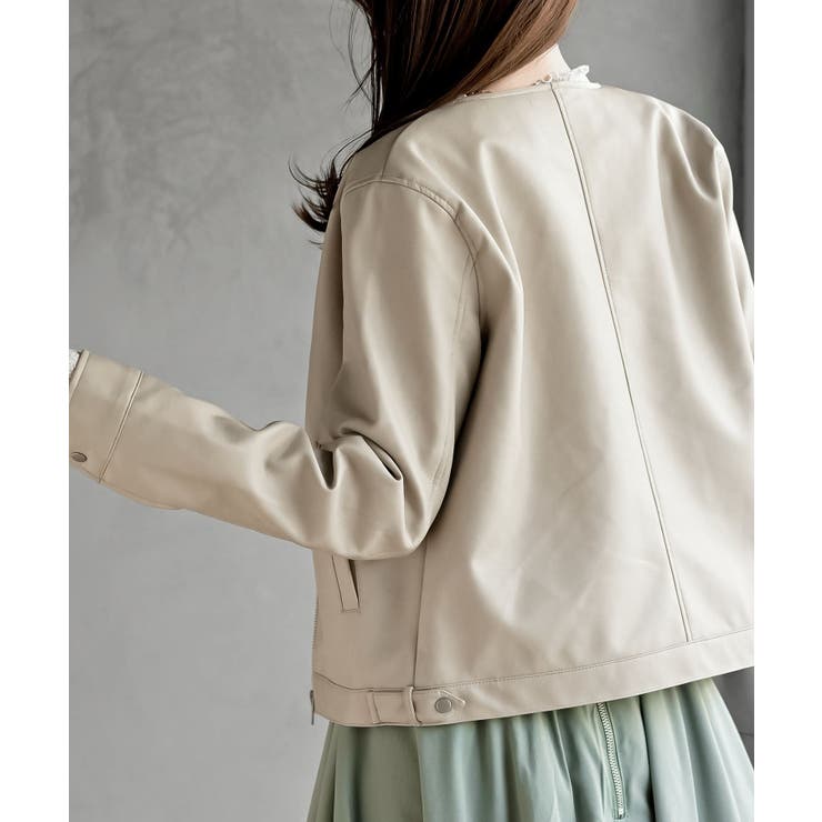 ノーカラーライダースジャケット | rps | 詳細画像7 