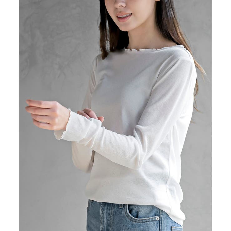 シアー天竺メローネックカットソー | rps | 詳細画像7 