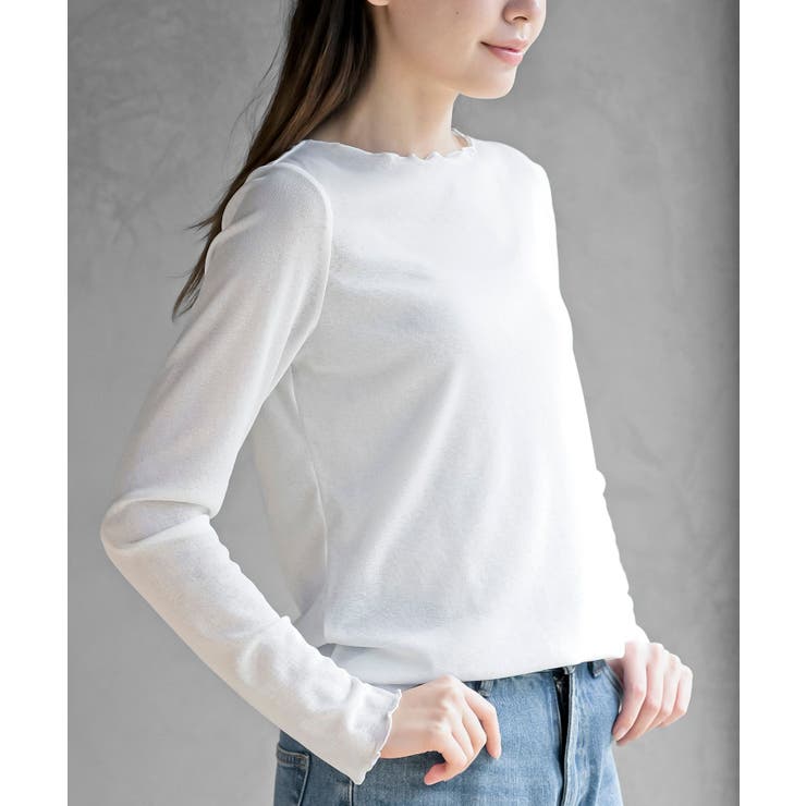 シアー天竺メローネックカットソー | rps | 詳細画像9 