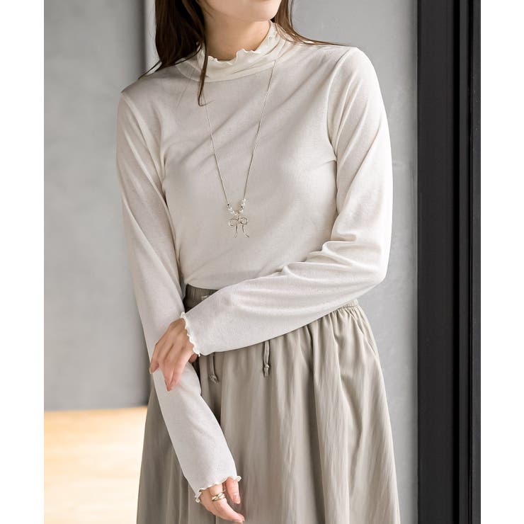 シアー天竺ハイネックカットソー | rps | 詳細画像16 