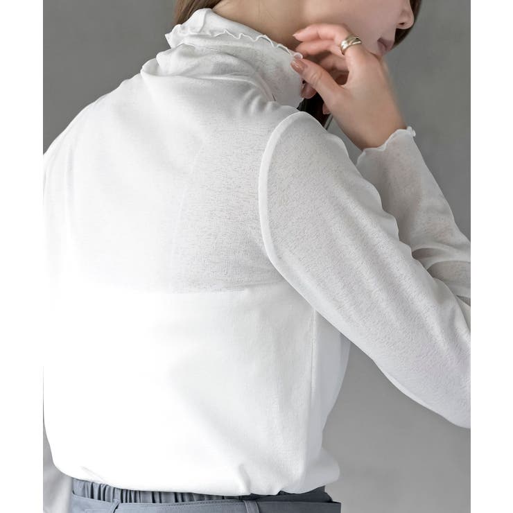 シアー天竺ハイネックカットソー | rps | 詳細画像7 