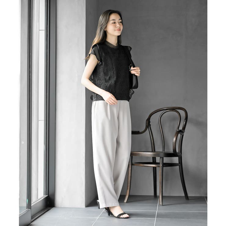 プチハイネックフレンチスリーブレースブラウス | rps | 詳細画像10 