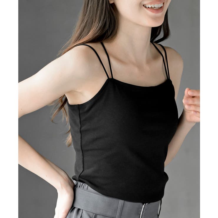 ブラック | カップ付きバッククロスキャミソール | rps
