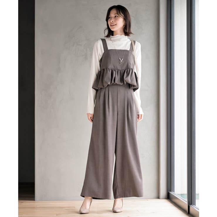 アメリヴィンテージ・バルーントップ、ワイドパンツセットアップ Ameri（アメリ）の「BALLOON TOP WITH WIDE PANTS SET