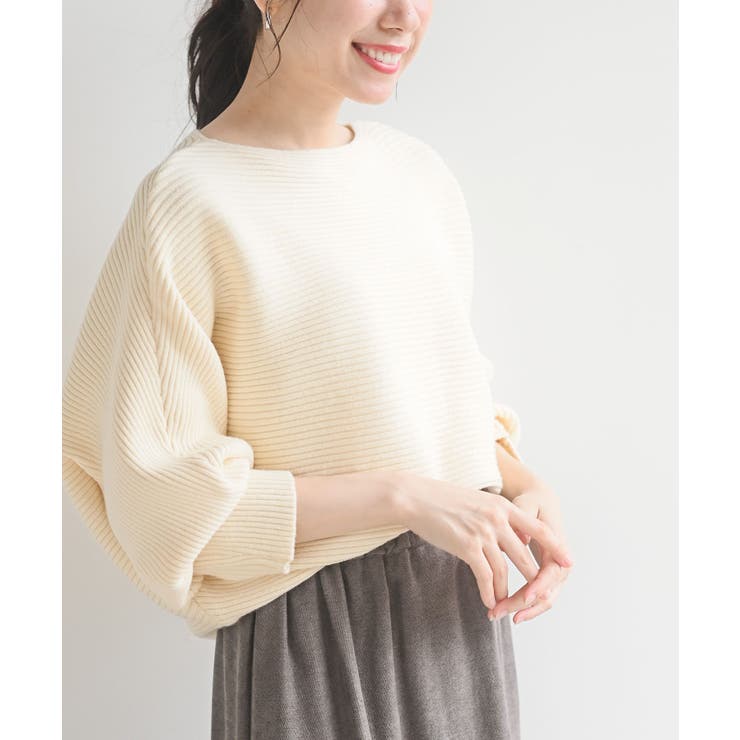 アイボリー | ドルマンリブニットプルオーバー | rps