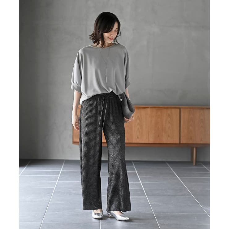 ラメカットジョーゼットプリーツパンツ | rps | 詳細画像28 