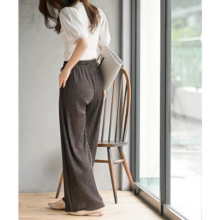 ラメカットジョーゼットプリーツパンツ | rps | 詳細画像32 