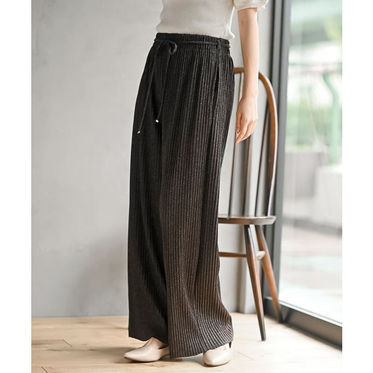 ラメカットジョーゼットプリーツパンツ | rps | 詳細画像35 