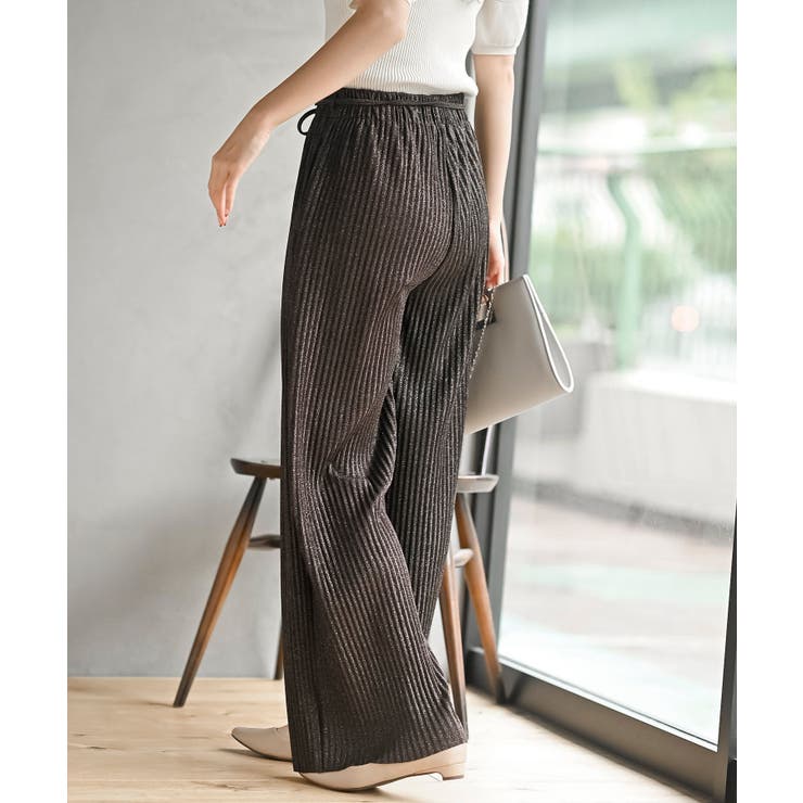 ラメカットジョーゼットプリーツパンツ | rps | 詳細画像36 