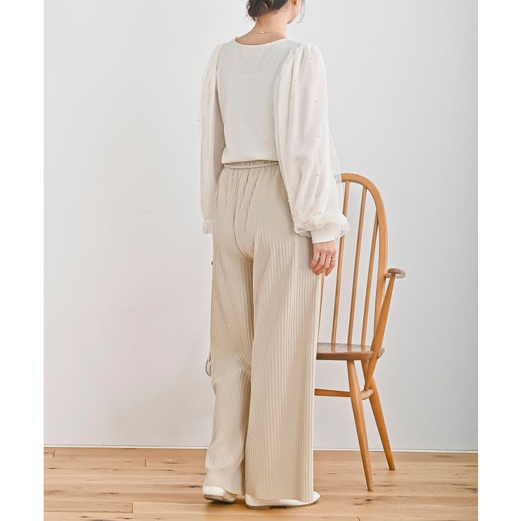ラメカットジョーゼットプリーツパンツ | rps | 詳細画像4 