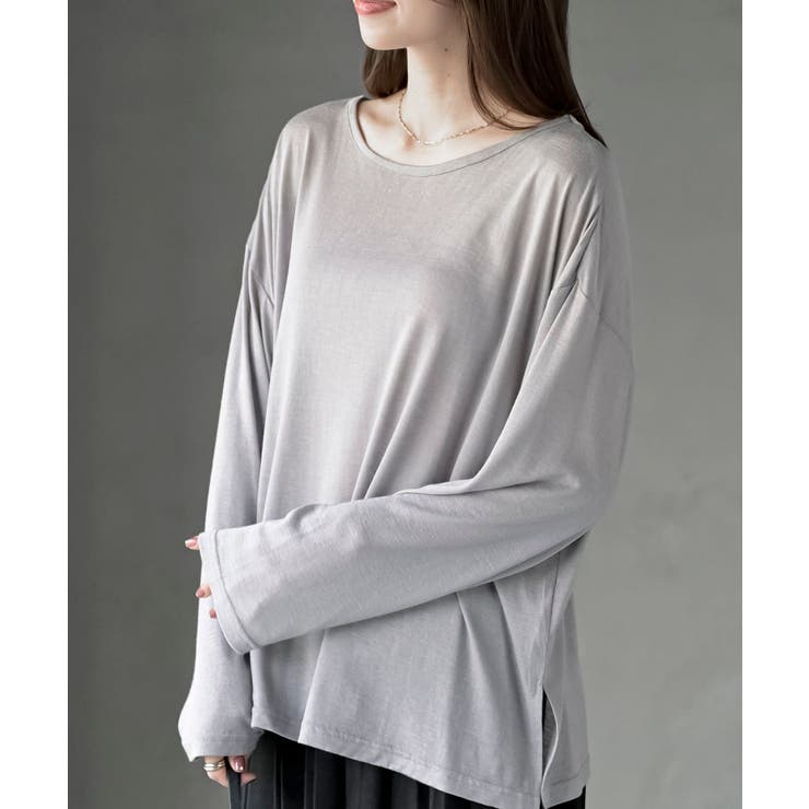 ライトグレー | シアー天竺ロンＴ | rps