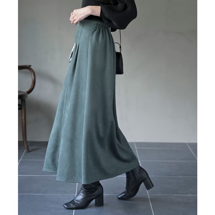 ポンチスエードフレアースカート | rps | 詳細画像32 