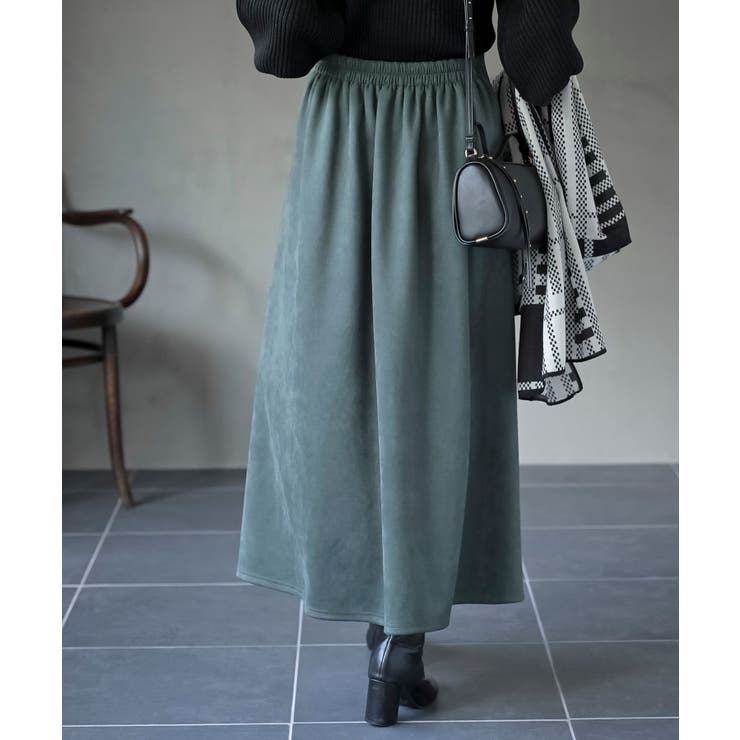 ポンチスエードフレアースカート | rps | 詳細画像33 