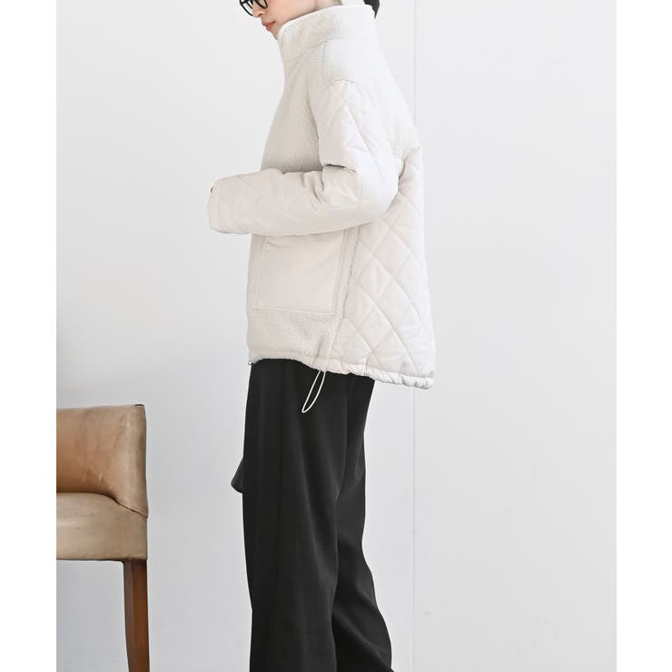 ボア×キルト切替ジップスタンドブルゾン | rps | 詳細画像11 