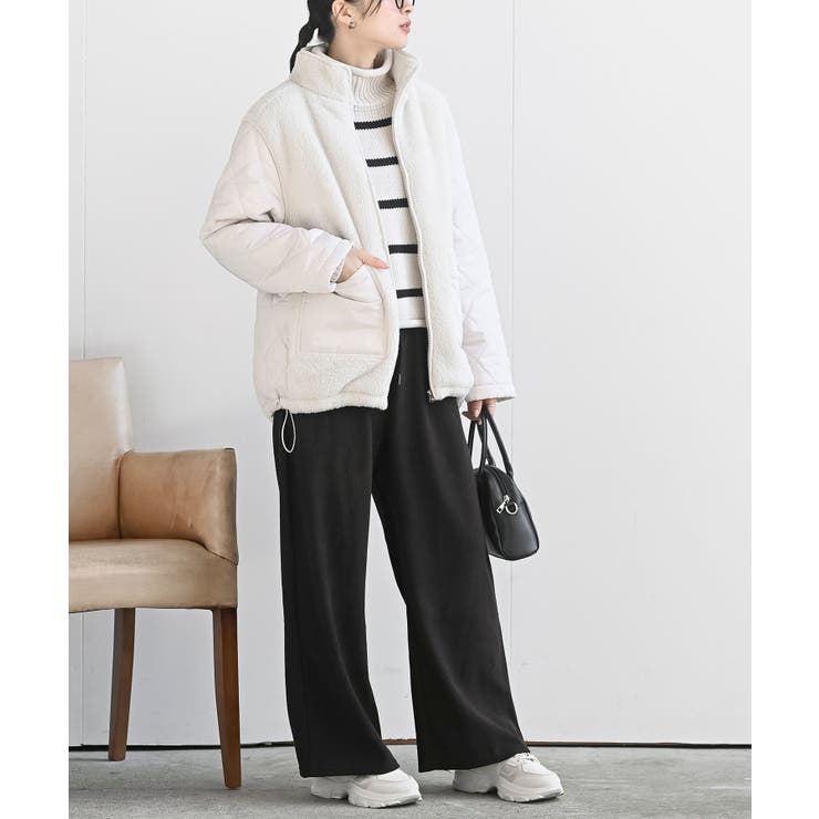 ボア×キルト切替ジップスタンドブルゾン | rps | 詳細画像13 