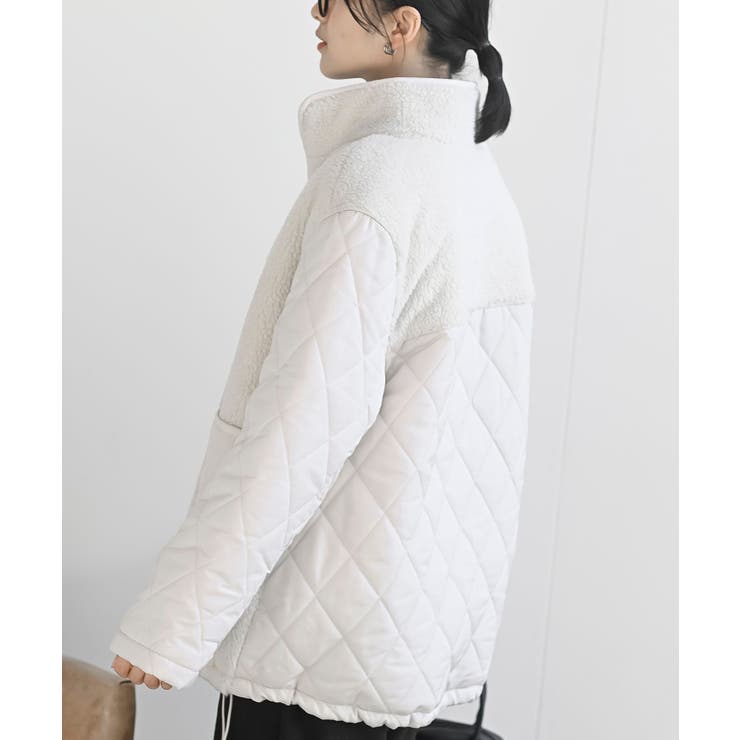 ボア×キルト切替ジップスタンドブルゾン | rps | 詳細画像15 