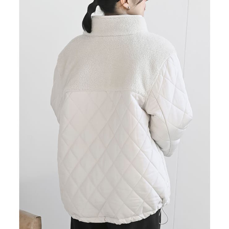 ボア×キルト切替ジップスタンドブルゾン | rps | 詳細画像16 