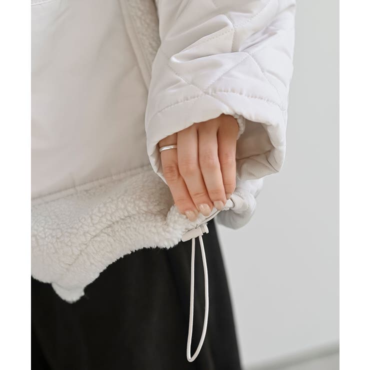 ボア×キルト切替ジップスタンドブルゾン | rps | 詳細画像18 