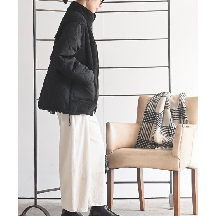 ボア×キルト切替ジップスタンドブルゾン | rps | 詳細画像5 