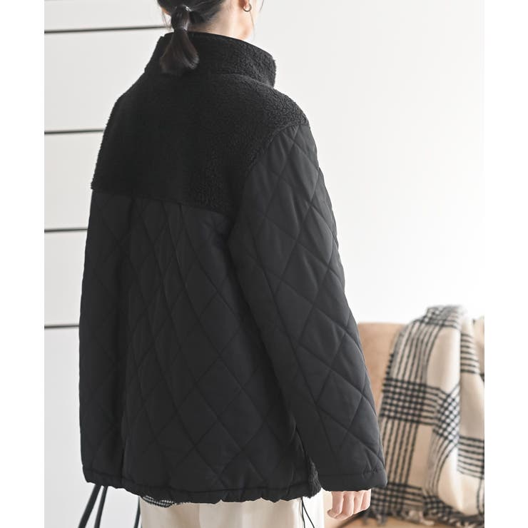 ボア×キルト切替ジップスタンドブルゾン | rps | 詳細画像8 