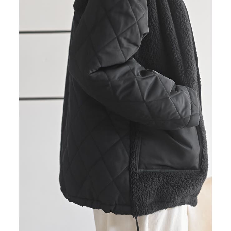 ボア×キルト切替ジップスタンドブルゾン | rps | 詳細画像9 