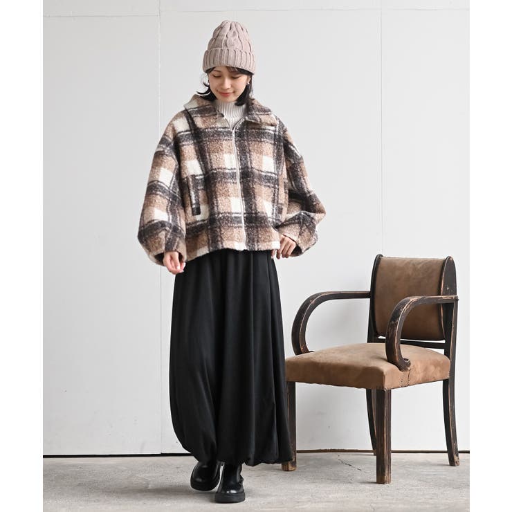 チェック柄ボアショートジャケット | rps | 詳細画像10 