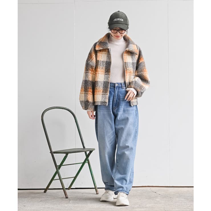 チェック柄ボアショートジャケット | rps | 詳細画像11 