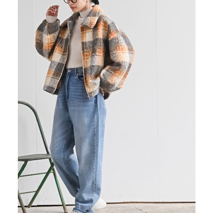 チェック柄ボアショートジャケット | rps | 詳細画像14 