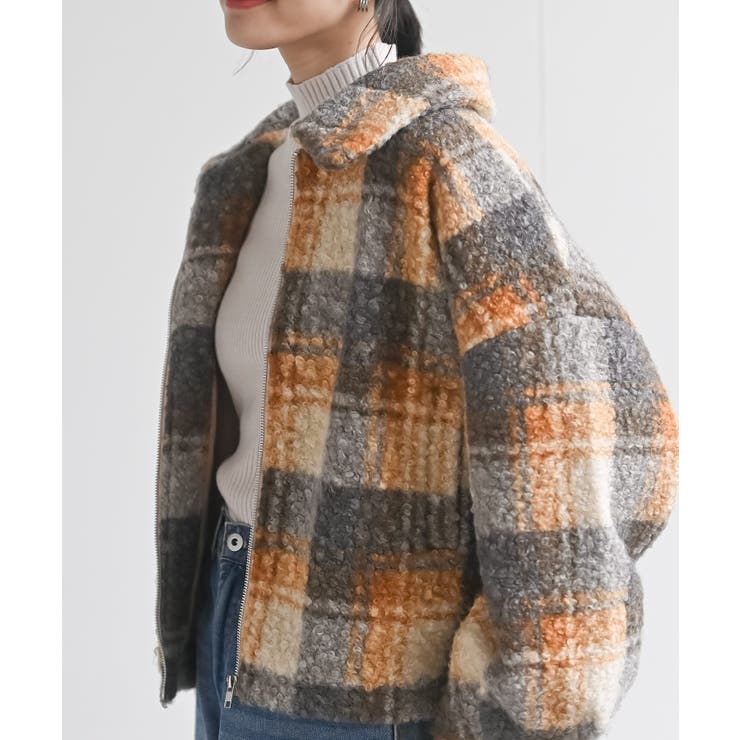 チェック柄ボアショートジャケット | rps | 詳細画像16 