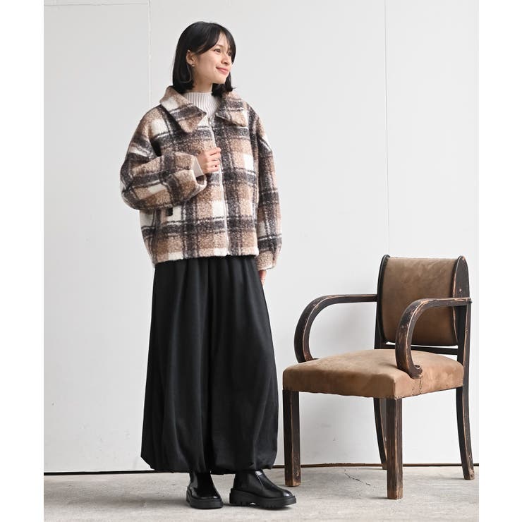 チェック柄ボアショートジャケット | rps | 詳細画像2 