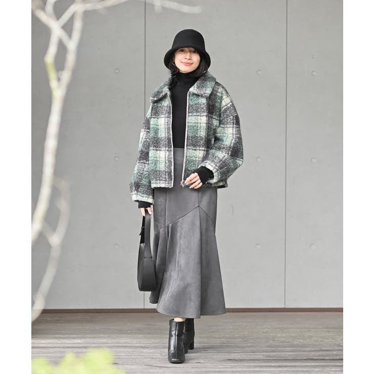 チェック柄ボアショートジャケット | rps | 詳細画像20 