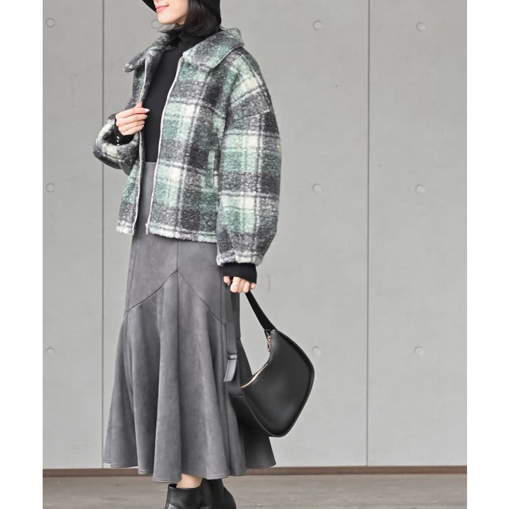 チェック柄ボアショートジャケット | rps | 詳細画像23 