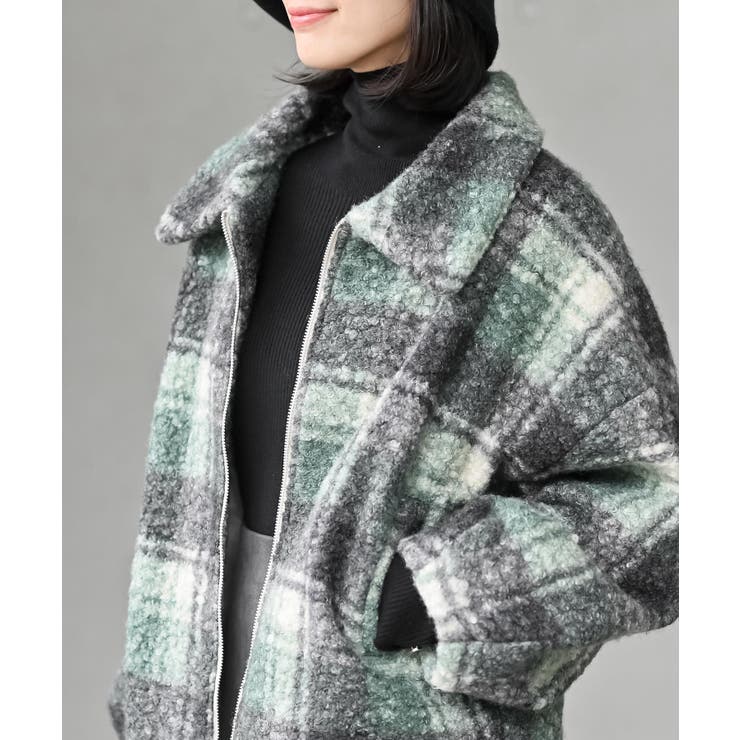 チェック柄ボアショートジャケット | rps | 詳細画像25 