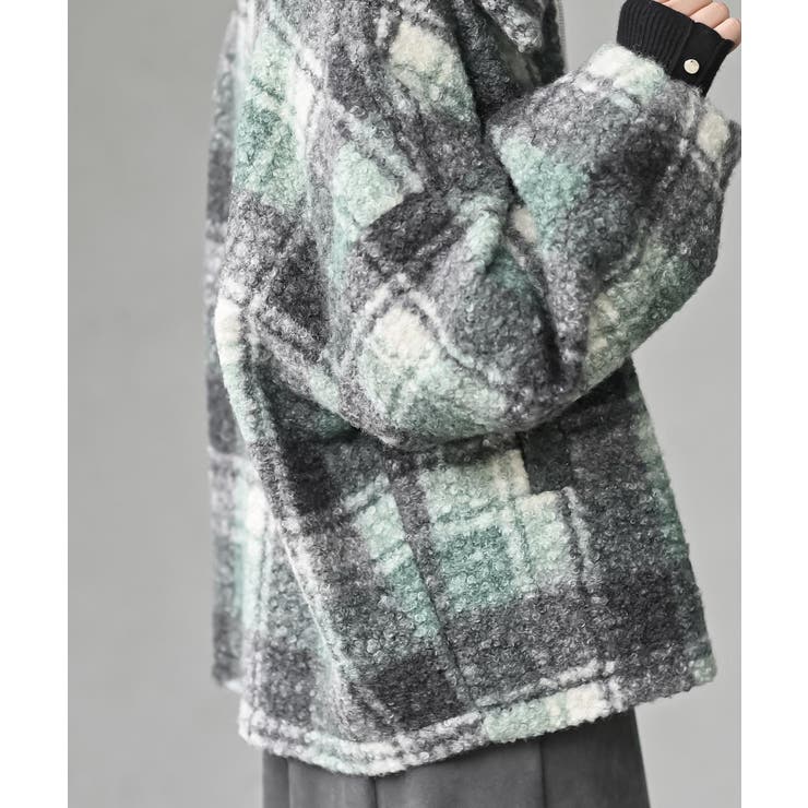 チェック柄ボアショートジャケット | rps | 詳細画像27 