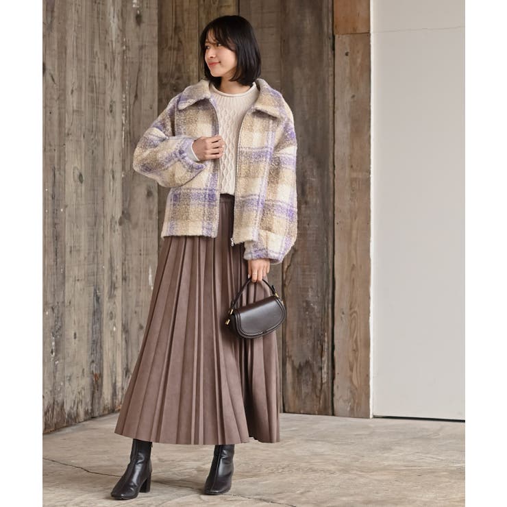 チェック柄ボアショートジャケット | rps | 詳細画像28 