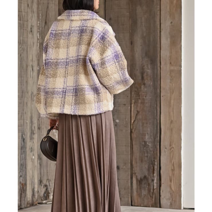 チェック柄ボアショートジャケット | rps | 詳細画像30 