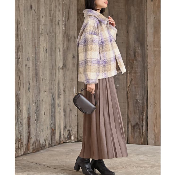 チェック柄ボアショートジャケット | rps | 詳細画像31 