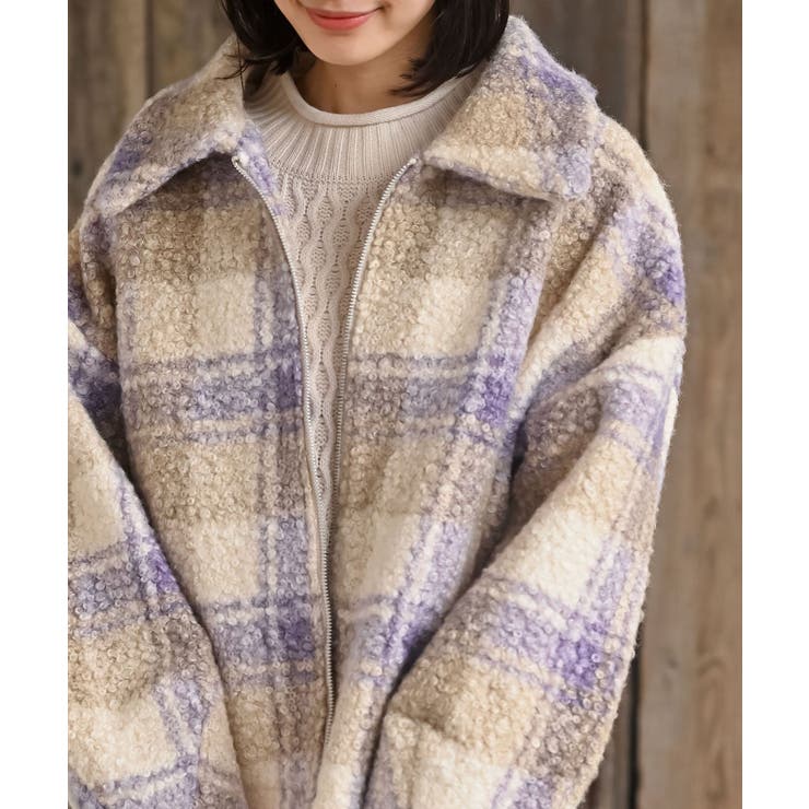 チェック柄ボアショートジャケット | rps | 詳細画像32 