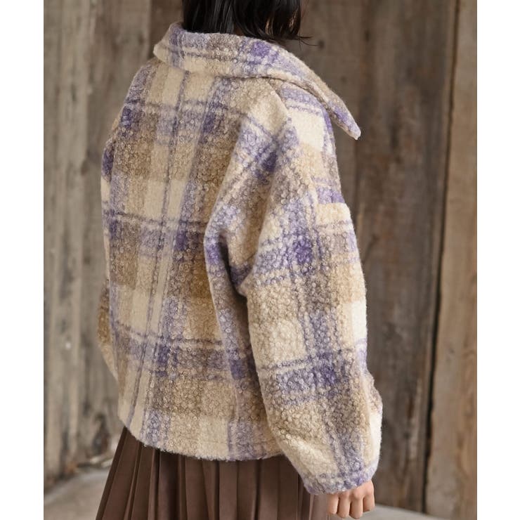 チェック柄ボアショートジャケット | rps | 詳細画像34 