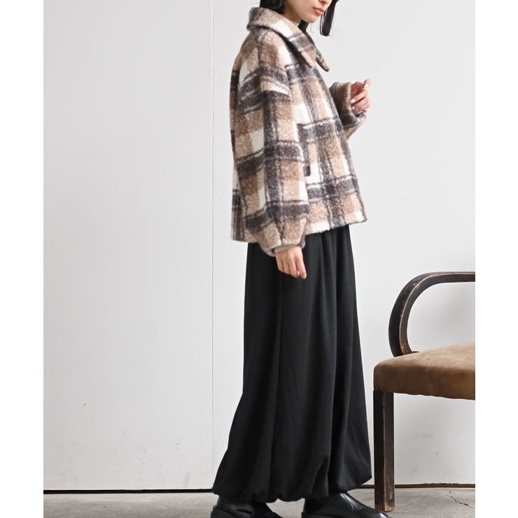 チェック柄ボアショートジャケット | rps | 詳細画像5 