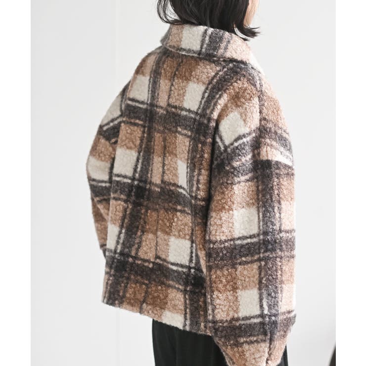 チェック柄ボアショートジャケット | rps | 詳細画像8 