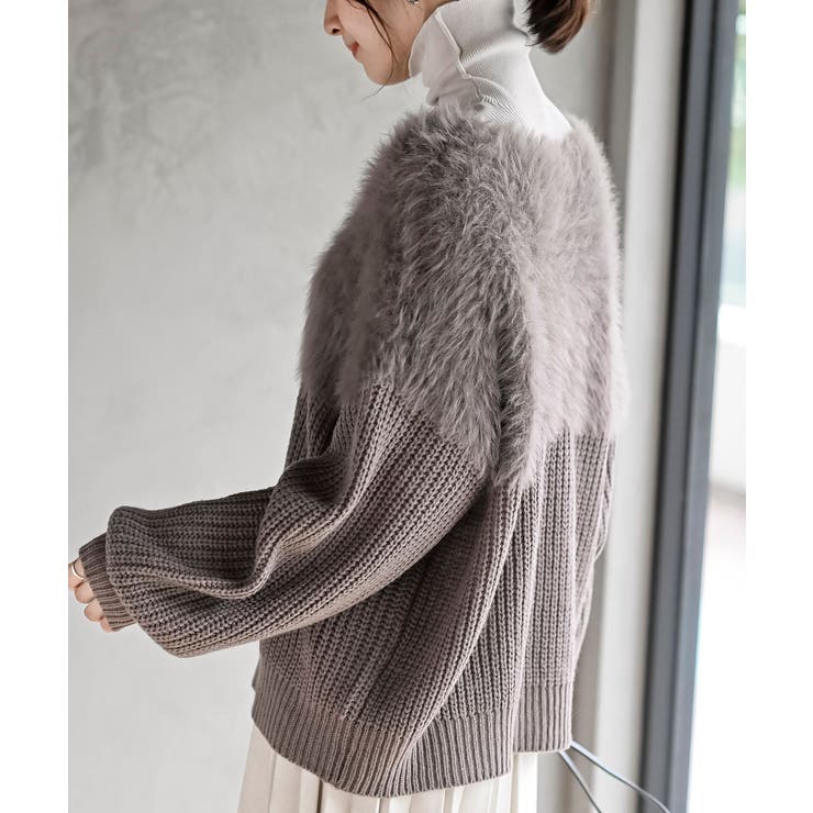 編地切替シャギーニットプルオーバー | rps | 詳細画像14 