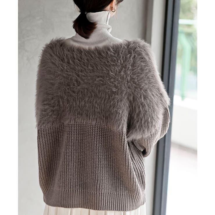 編地切替シャギーニットプルオーバー | rps | 詳細画像15 