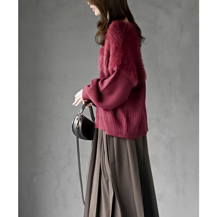 編地切替シャギーニットプルオーバー | rps | 詳細画像18 