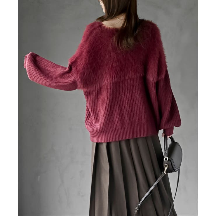 編地切替シャギーニットプルオーバー | rps | 詳細画像19 